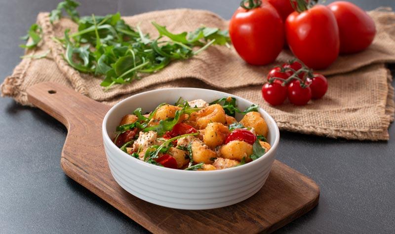 Rezeptbild: Gnocchi mit Feta, Rucola & Tomaten
