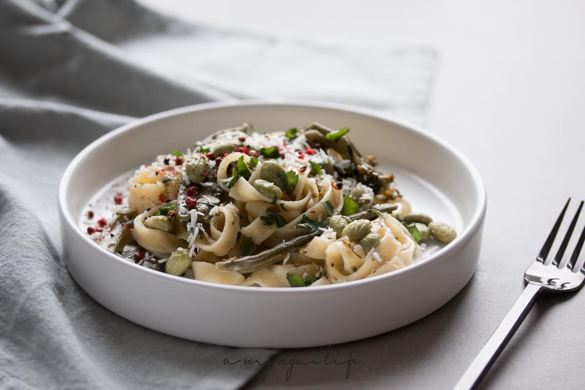 Rezeptbild: One Pot Pasta mit Edamame