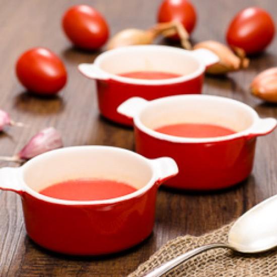 Rezeptbild: Tomatensuppe mit Basilikum