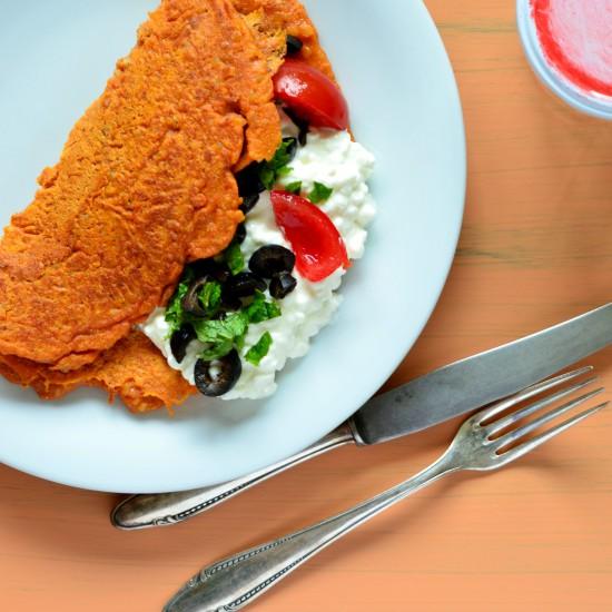 Rezeptbild: Tomaten-Bulgur-Pfannkuchen