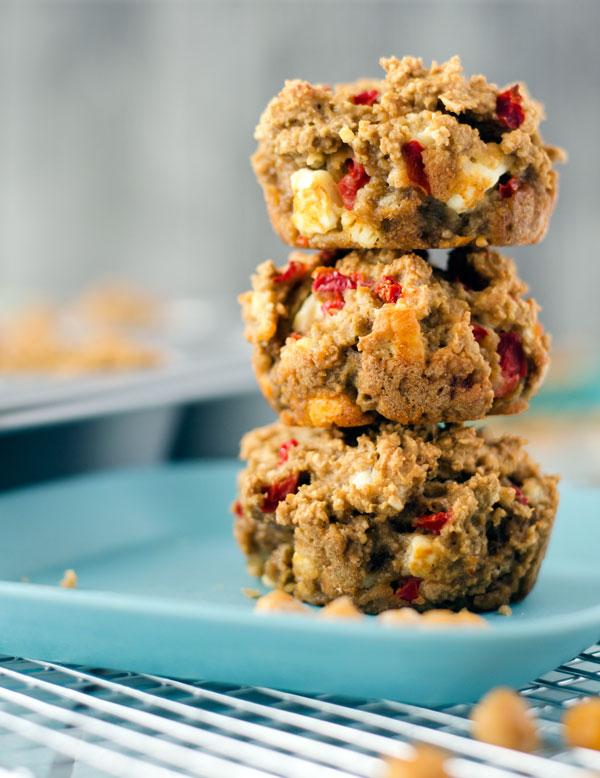 Rezeptbild: Hafermuffins mit Feta und Paprika