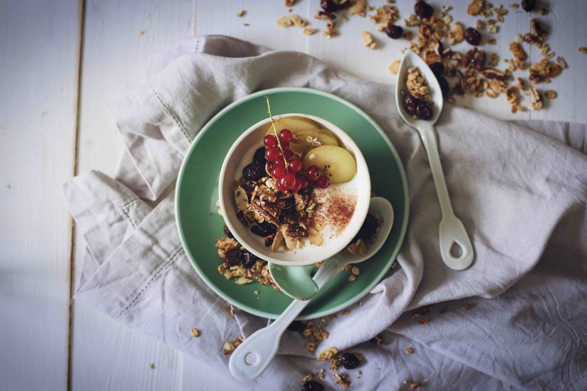 Rezeptbild: Knuspermüsli mit Pekannüssen und Cranberries