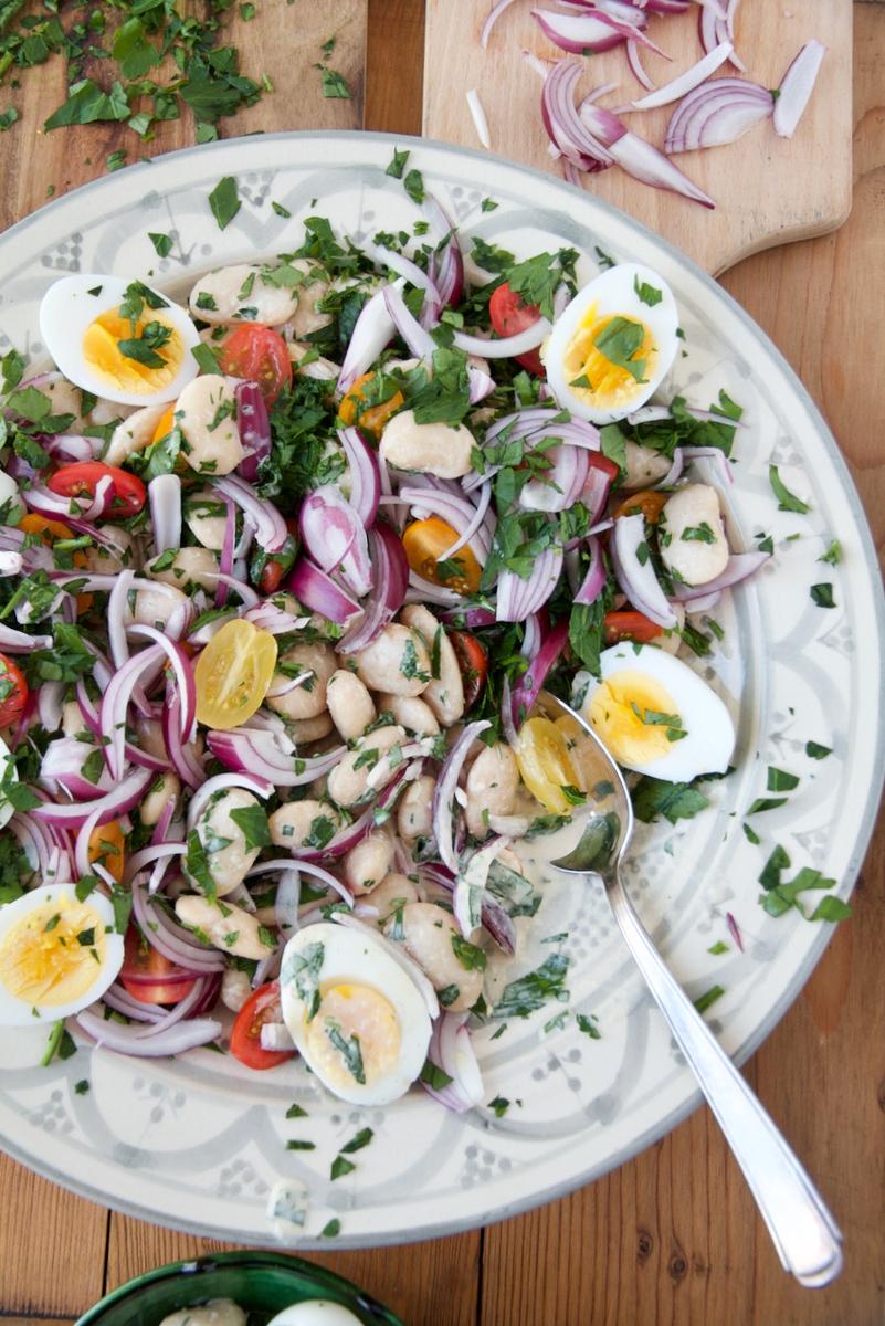 Rezeptbild: Piyaz – Weißer Riesenbohnen-Salat سالاد لوبیا سفید