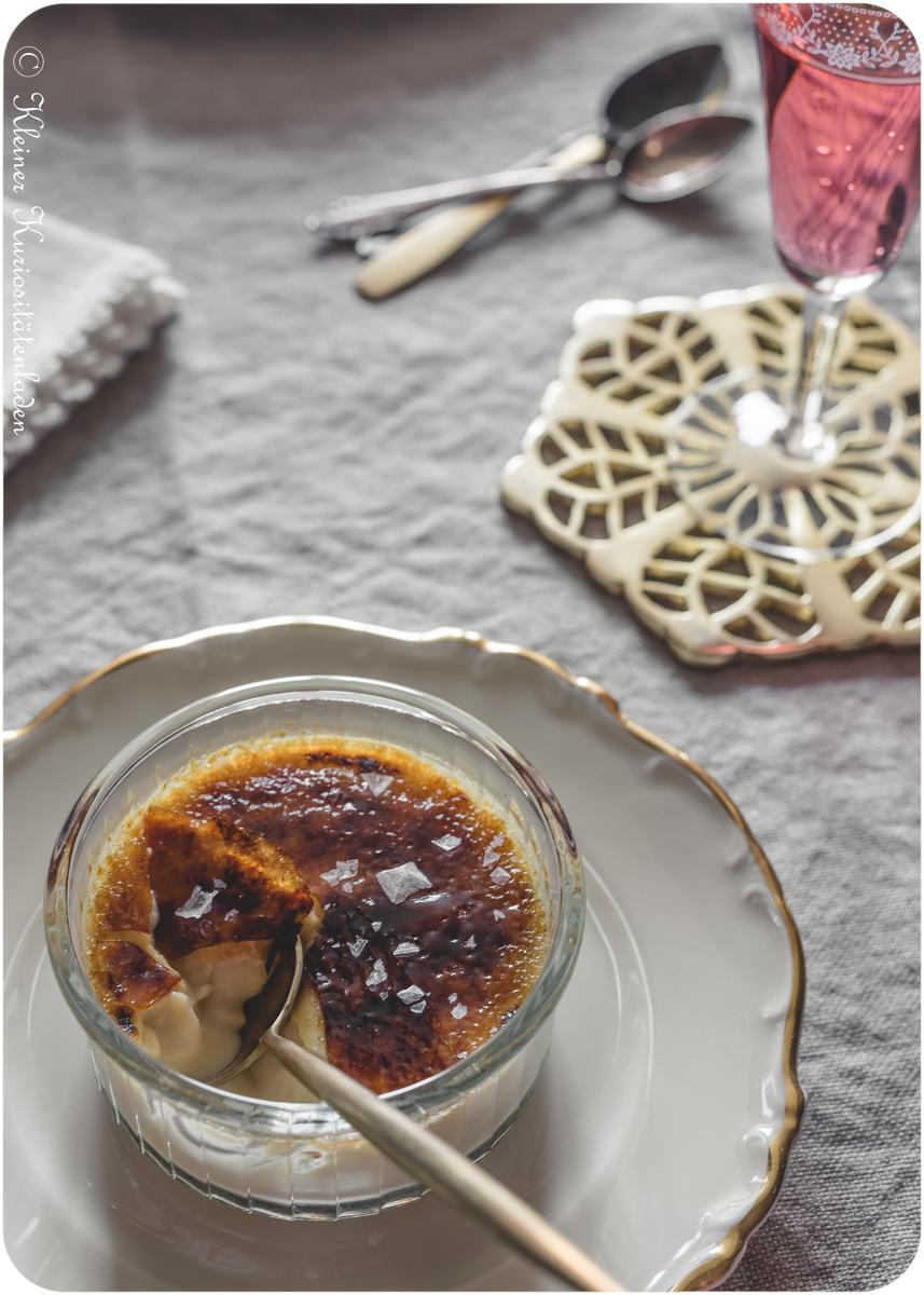 Rezeptbild: Crème brûlée mit Salzflakes