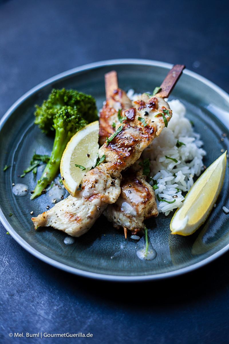 Rezeptbild: Zitronenhähnchen-Spieße