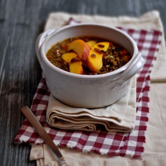 Rezeptbild: Linsen mit Chili und Pfirsich