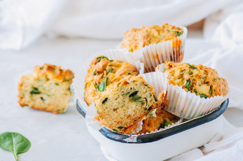 Rezeptbild: Herzhafte Spinat-Feta-Muffins