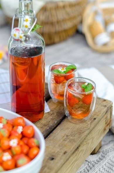 Rezeptbild: Fruchtige Erdbeerlimonad