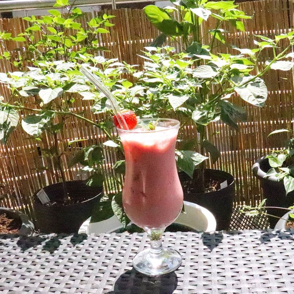 Rezeptbild: Erdbeer-Birnen-Shake
