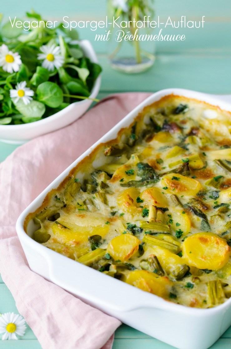 Rezeptbild: Spargel-Kartoffel-Auflauf mit veganer Béchamelsauce
