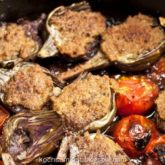 Rezeptbild: geschmorte Artischocken
