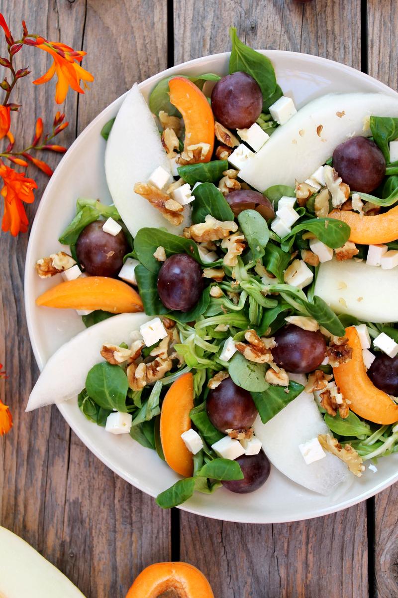 Rezeptbild: Trauben-Melonen-Aprikosen-Salat