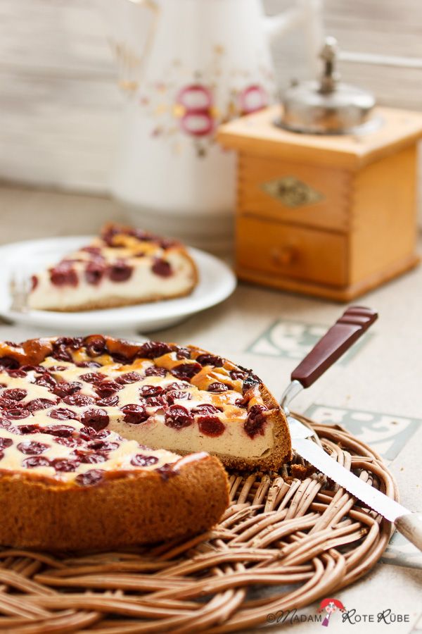 Rezeptbild: Beschwipster Amaretto-Kirsch-Käsekuchen