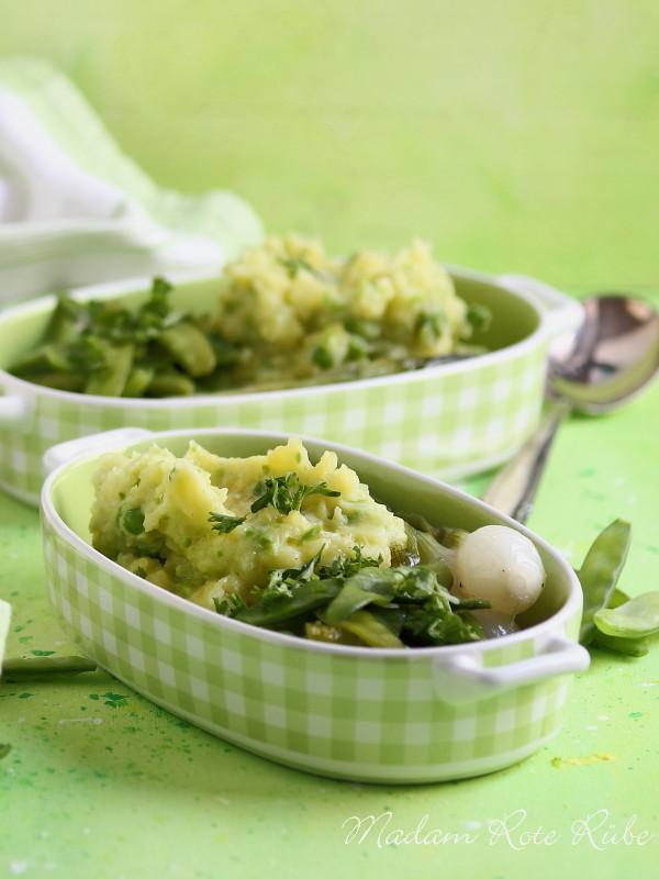 Rezeptbild: Gourmet-Kartoffelstampf mit zweierlei Erbsen