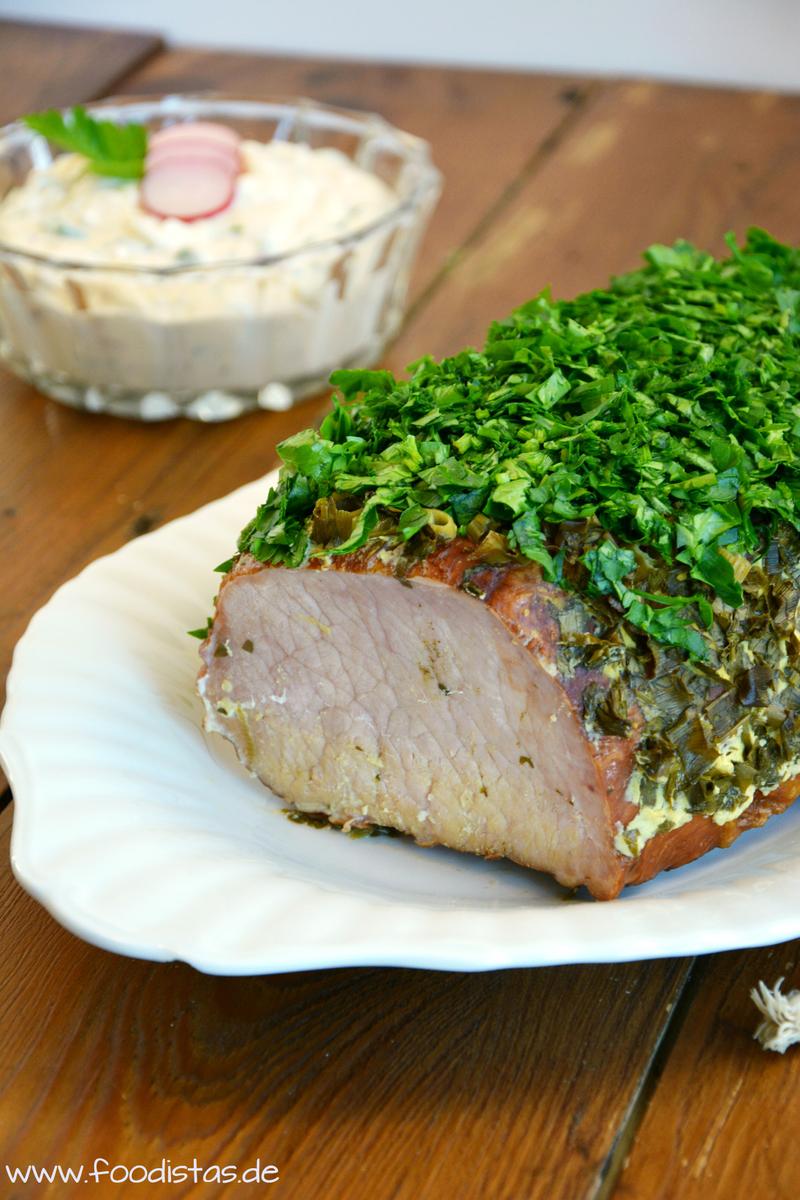 Rezeptbild: Kasseler mit Kräuter-Senf-Kruste