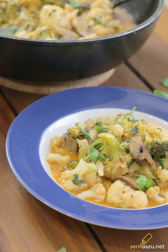 Rezeptbild: Blumenkohl Brokkoli Curry