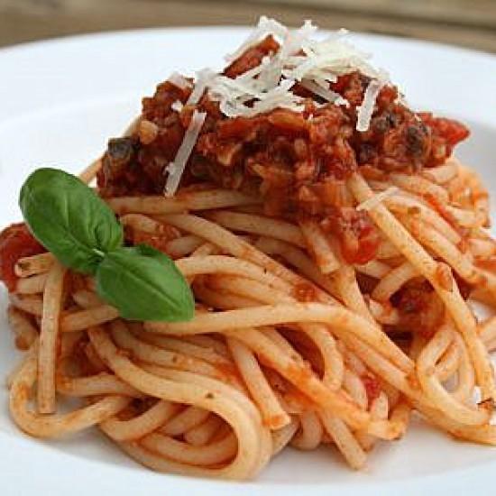 Rezeptbild: Spagetti mit Pilz-Bolo