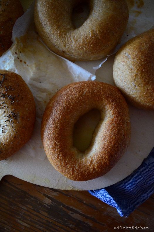 Rezeptbild: Bagels mit Mehlkochstück über Nacht