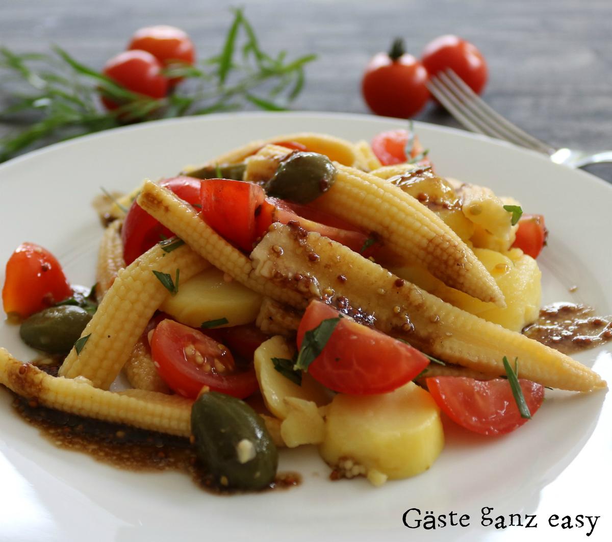 Rezeptbild: Leichter Kartoffelsalat mit Tomaten und Mais