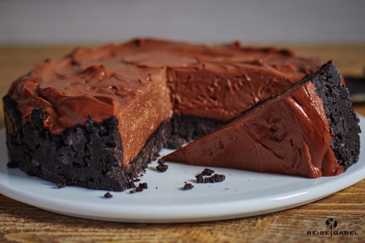 Rezeptbild: Nutella Cheesecake mit Oreoboden ohne backen