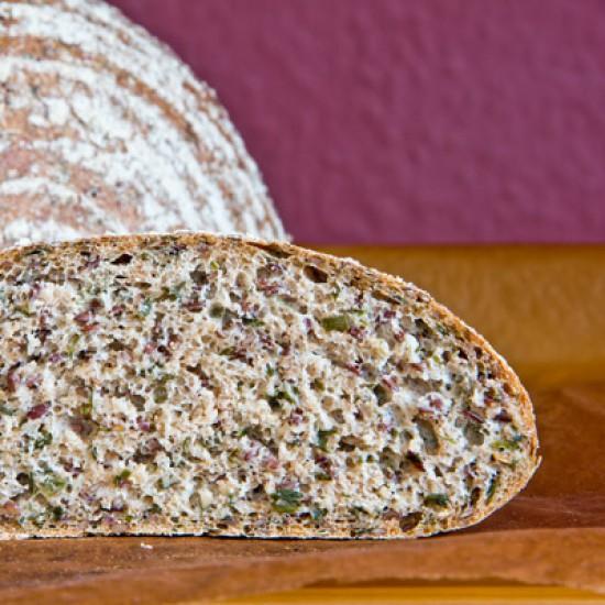 Rezeptbild: Schnittlauchbrot mit Leinsamen