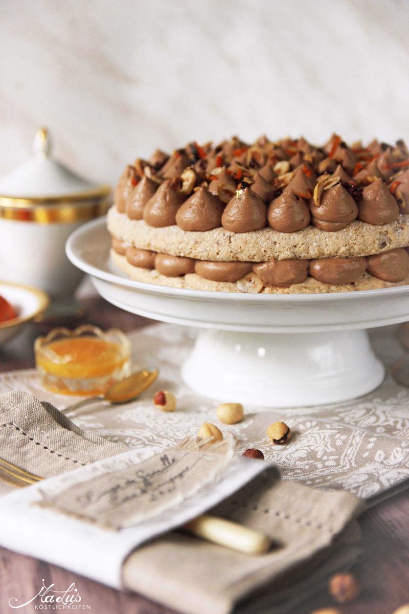 Rezeptbild: Nuss-Nougat Torte mit Orange