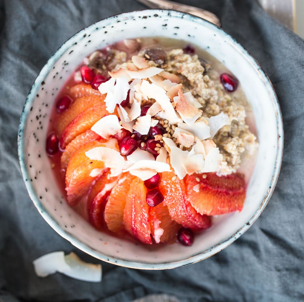 Rezeptbild: Oatmeal mit Blutorangen