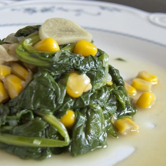 Rezeptbild: Spinat mit Mais