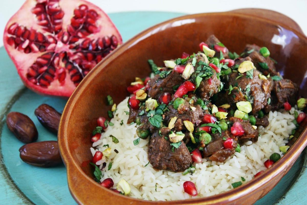 Rezeptbild: Lamm Tajine mit Datteln & Granatapfelsaft
