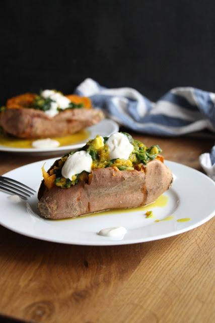 Rezeptbild: Gefüllte Süßkartoffel