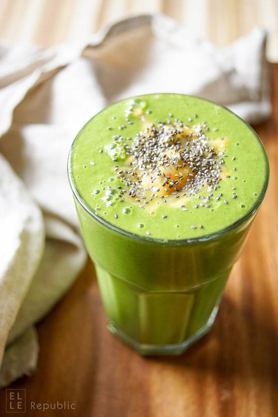 Rezeptbild: Mango Spinat Smoothie