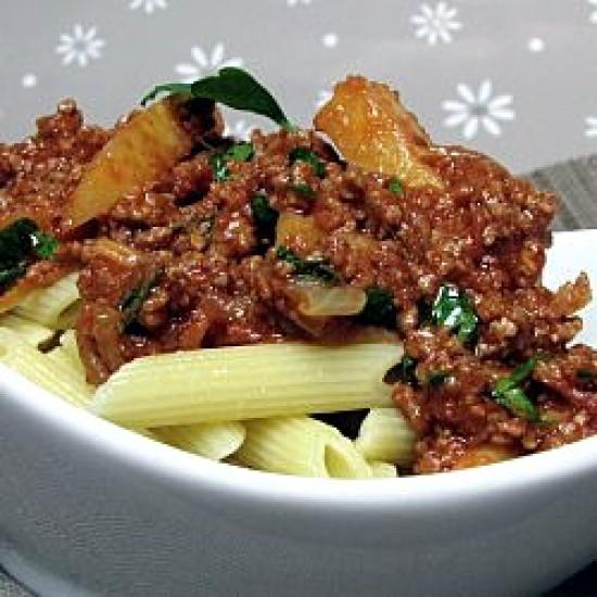 Rezeptbild: Griechische Penne mit Pastinaken