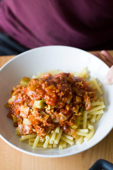 Rezeptbild: Weißkohl-Bolognese