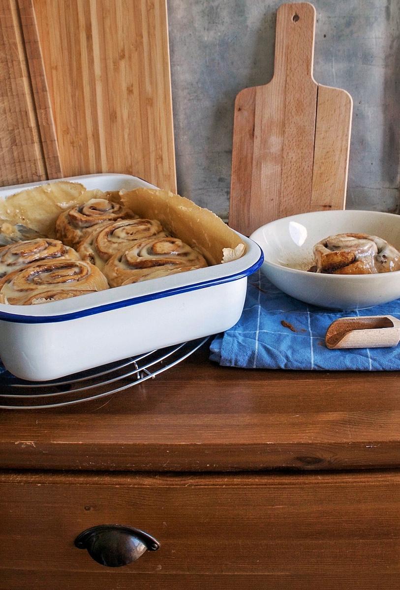 Rezeptbild: Die BESTEN amerikanischen Zimtschnecken überhaupt - Cinnabon Copycat Rezept