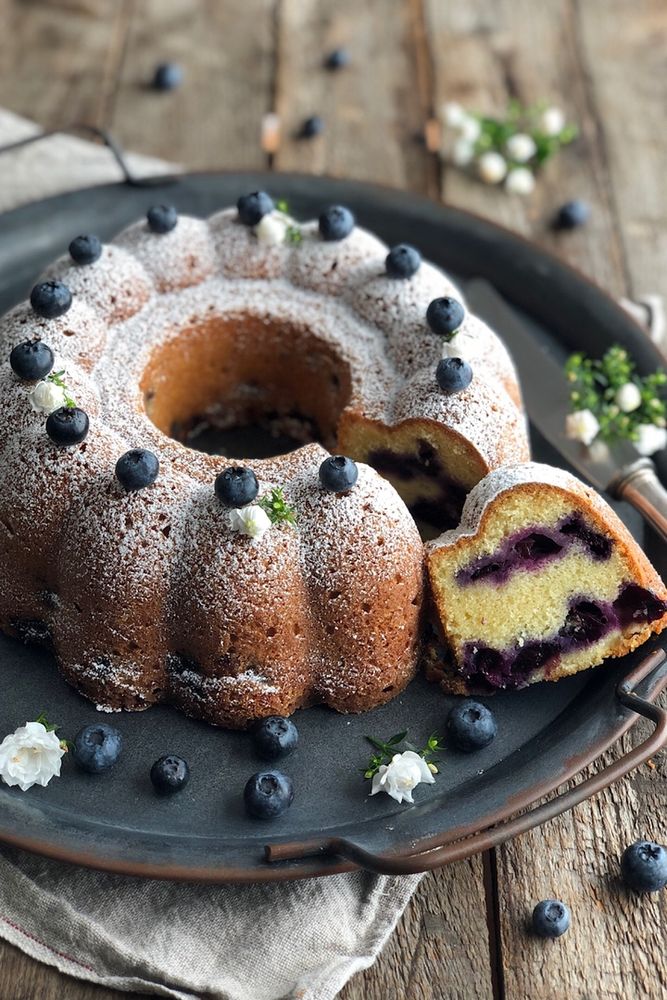 Rezeptbild: Saftiger Heidelbeerkuchen – einfach, schnell, lecker