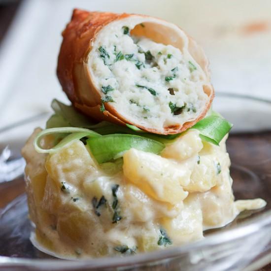 Rezeptbild: Gebackenes Steinbeisser-Croustillant
