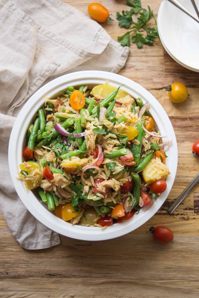Rezeptbild: Spanischer Orzo Nudel-Salat