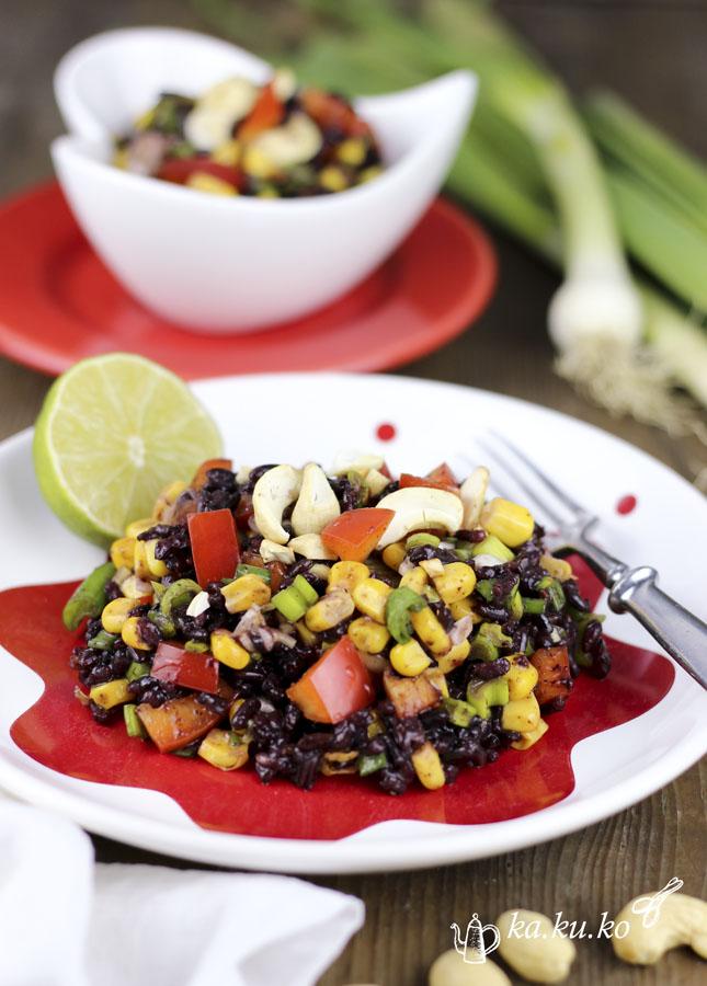 Rezeptbild: Schwarz-bunter Reissalat