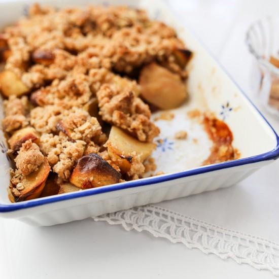 Rezeptbild: Kürbis-Apfel Crumble