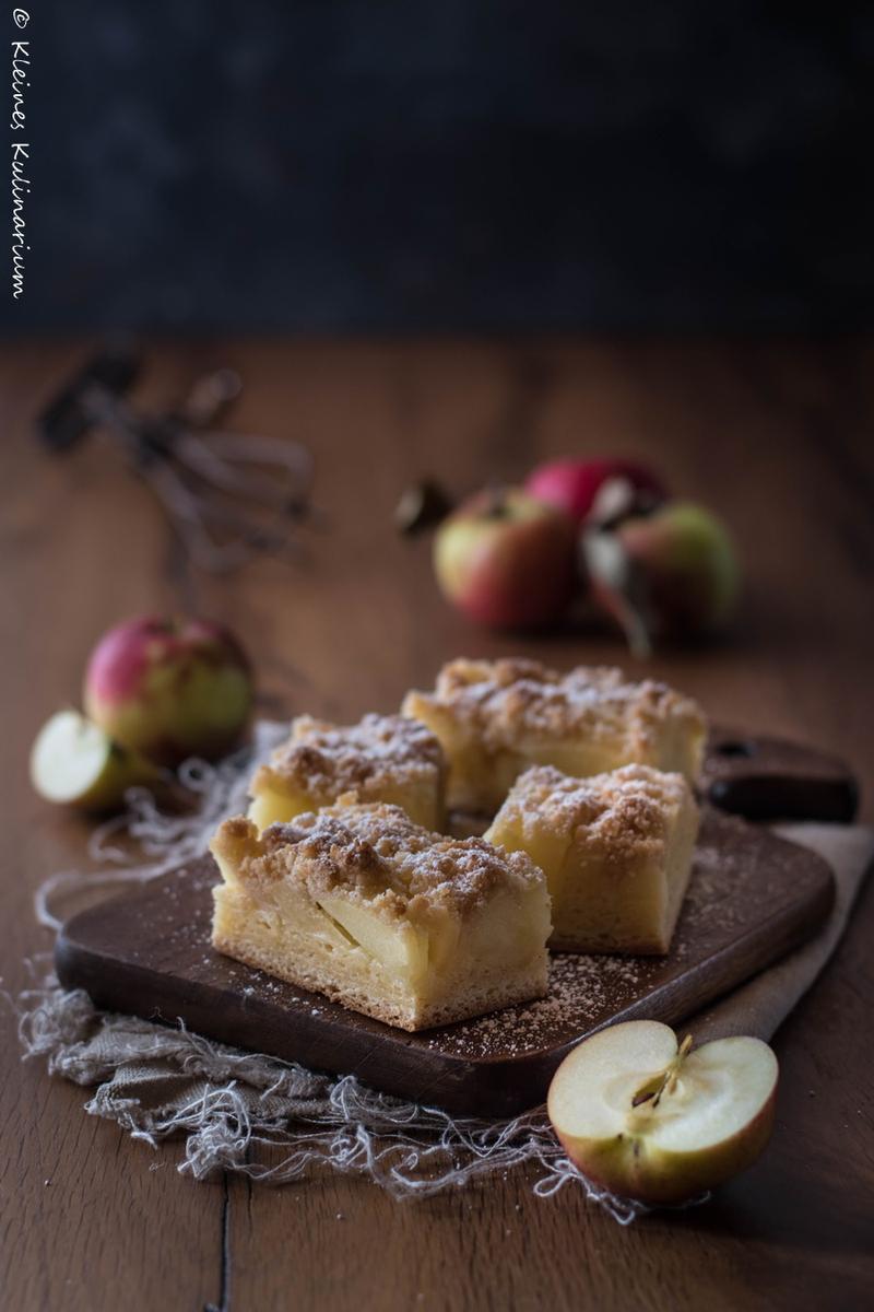 Rezeptbild: Apfelkuchen mit Zwillingsteig und Streuseln