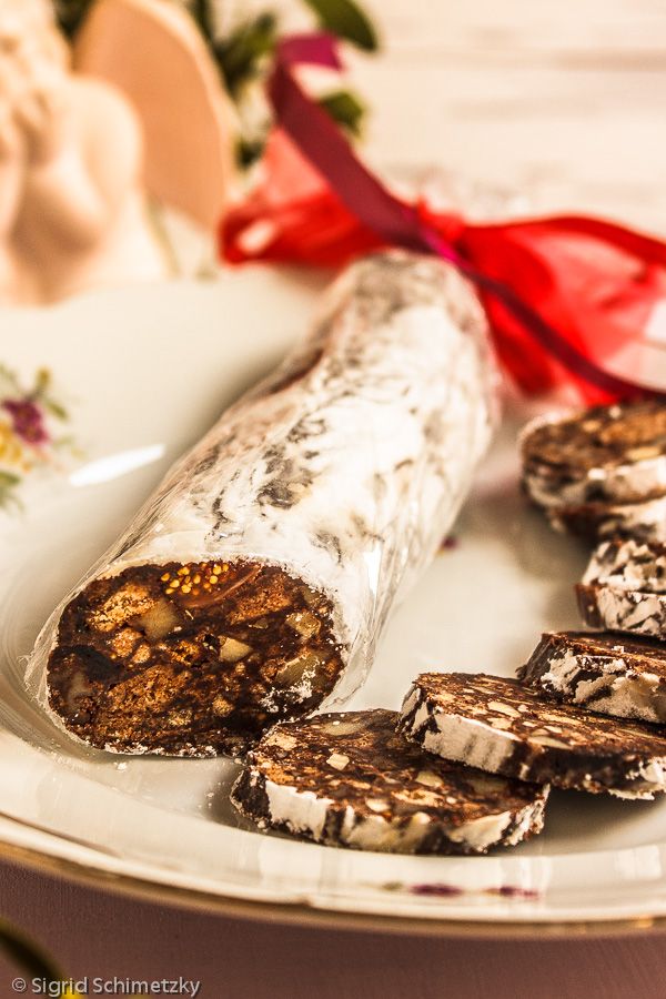 Rezeptbild: Festliche, sizilianische Schoko-Salami