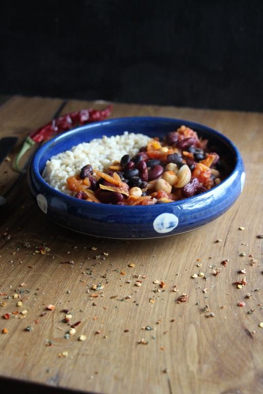 Rezeptbild: Dreierlei Bohnen Chili