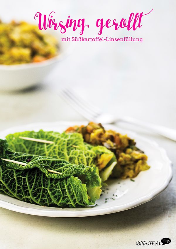 Rezeptbild: Wirsing mit Süßkartoffel-Linsen-Füllung