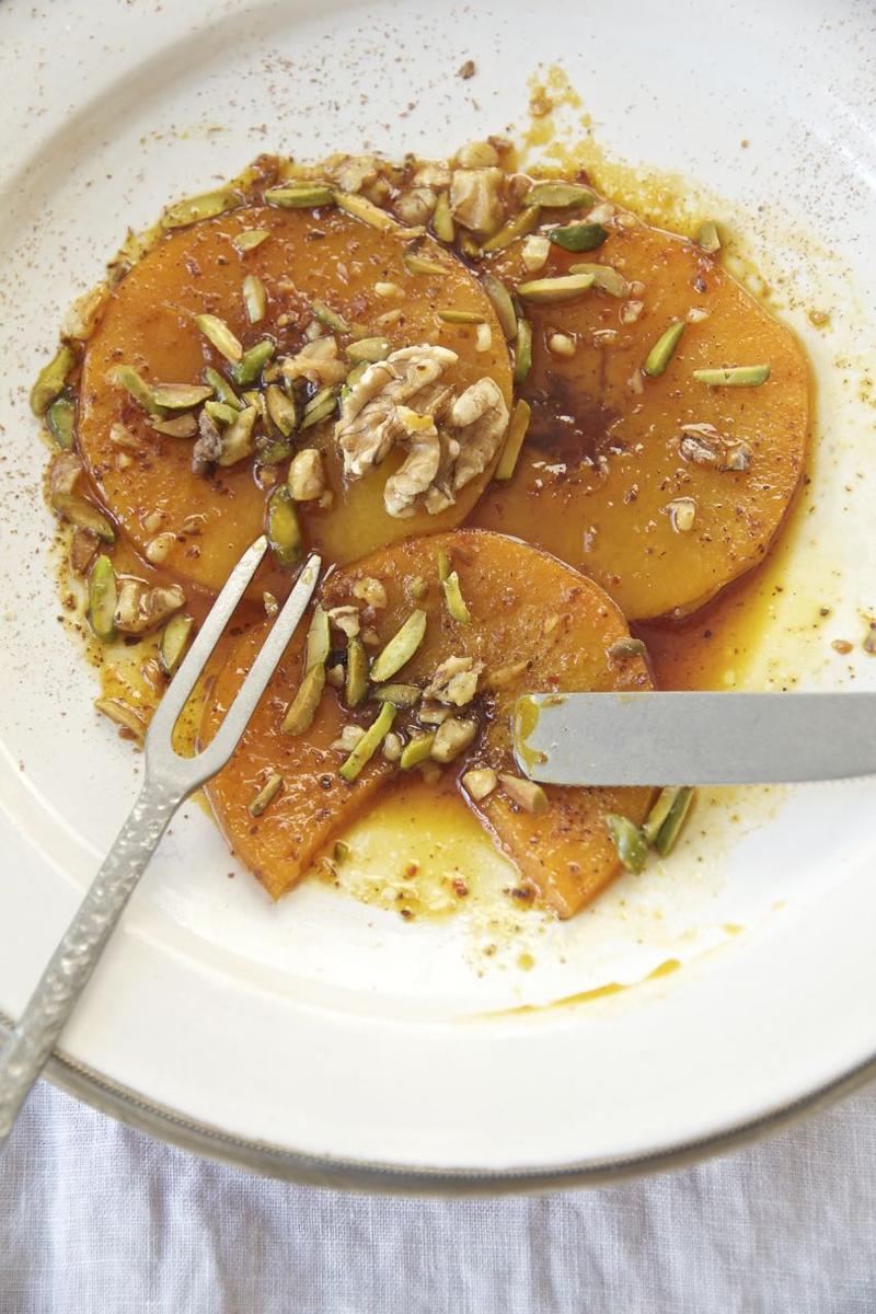 Rezeptbild: Desser-e Kadu Halvai - Butternutkürbis in Safran-Zimt-Sirup