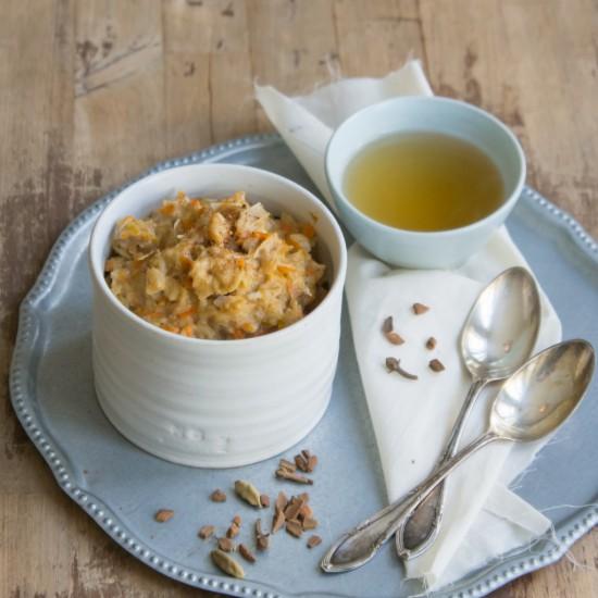 Rezeptbild: Haferflockenporridge mit Möhren, Kokos und Orange