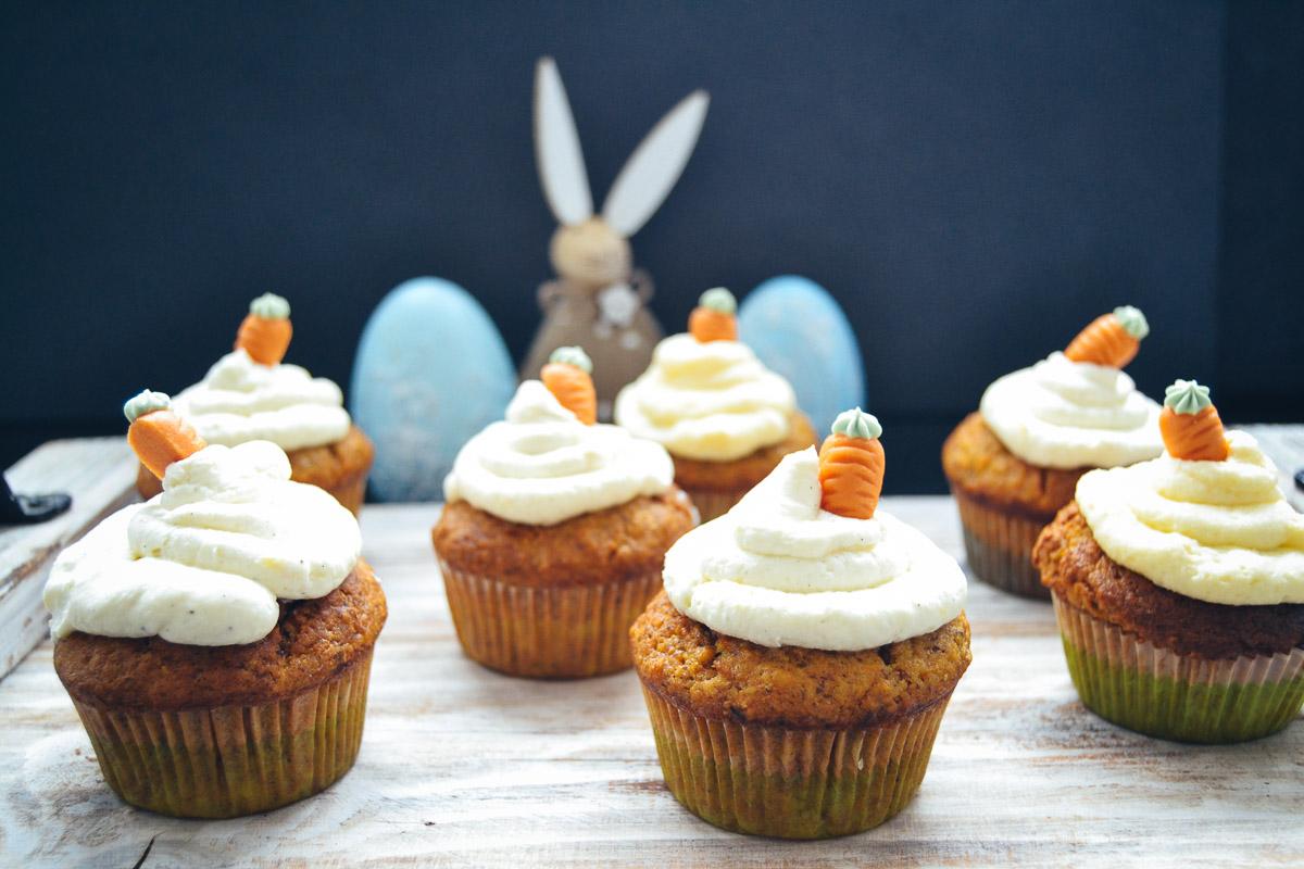Rezeptbild: Karotten Muffins mit Frosting