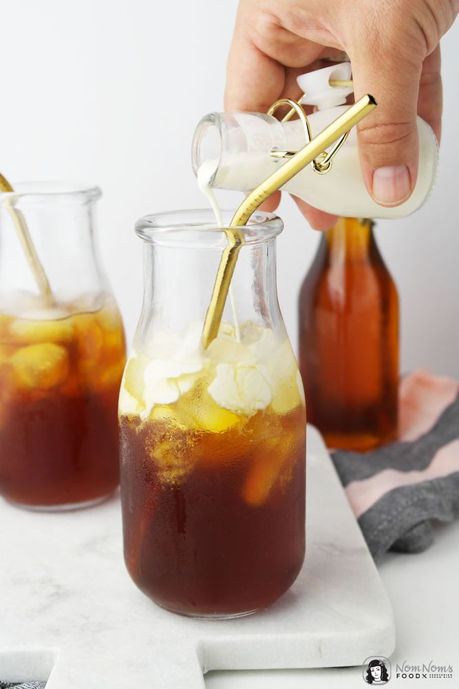 Rezeptbild: Salz-Karamell-Sirup für Salted Caramel Iced Latte mit Cold Brew