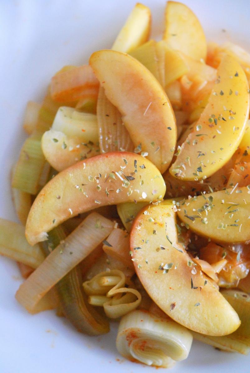 Rezeptbild: Apfel-Lauch-Gemüse