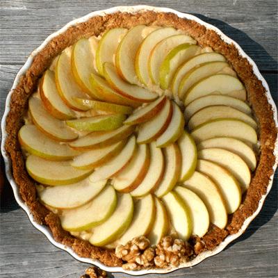 Rezeptbild: Apfel-Walnuss-Tarte (glutenfrei)