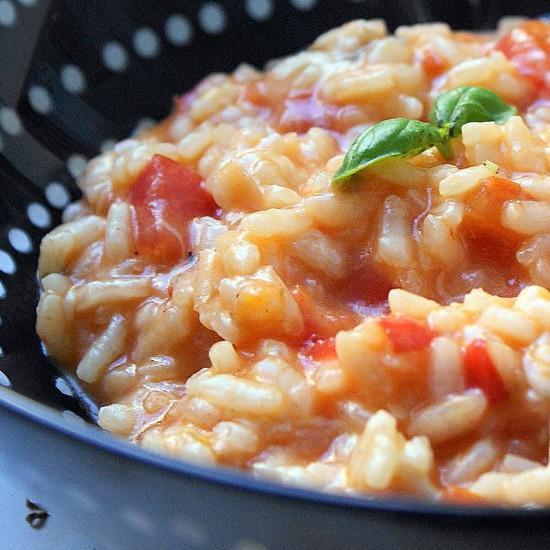 Rezeptbild: Tomatenrisotto mit Mozzarella